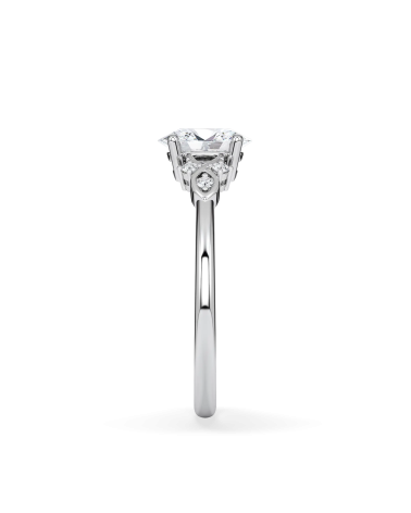 Oval Lab-Grown Diamond Engagement Ring | IGI Certified | 18K Gold or Platinum| Staring