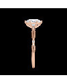 Leaf Oval Lab-Grown Diamond Engagement Ring in 18K rose Gold | Staring | UK, Canada, United States of America, Europe and others