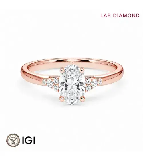 Lab-grown diamond combined engagement rings | Staring