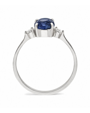 Anillos de compromiso de oro con esmeraldas y diamantes | Staring