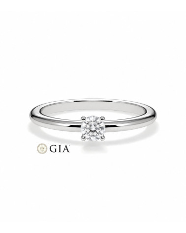 Natural diamond solitaire engagement rings