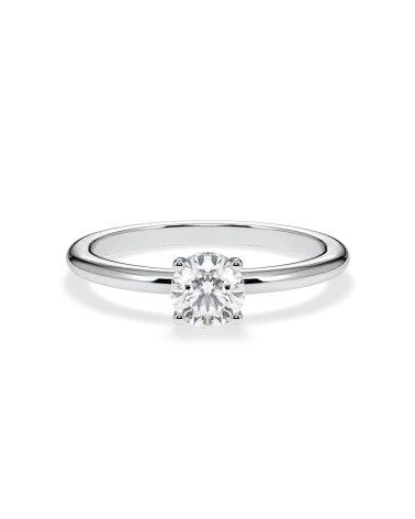 Anillos diamante redondo de compromiso con diamante natural | Staring