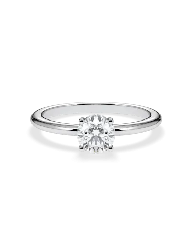 Anillos diamante redondo de compromiso con diamante natural | Staring