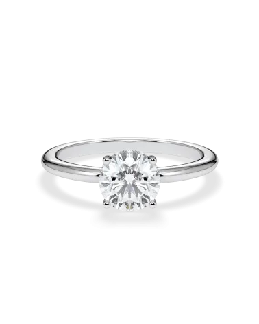 Anillos diamante redondo de compromiso con diamante natural | Staring