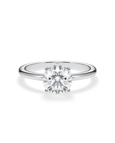 Anillos diamante redondo de compromiso con diamante natural | Staring