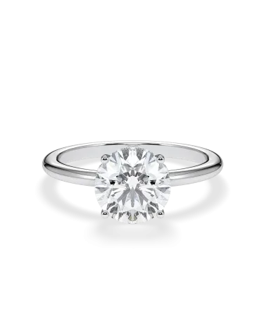 Anillos diamante redondo de compromiso con diamante natural | Staring