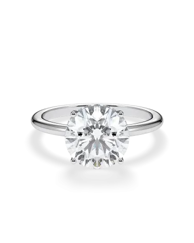Anillos diamante redondo de compromiso con diamante natural | Staring