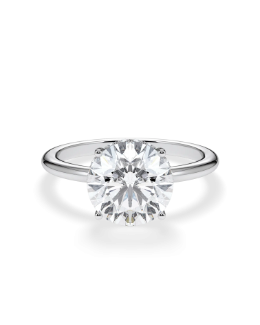 Natural diamond solitaire engagement rings