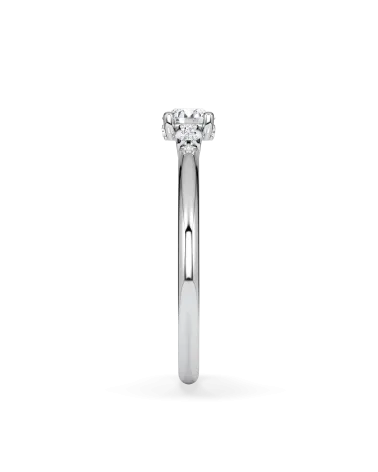 Anillos diamante redondo de compromiso con diamante natural | Staring