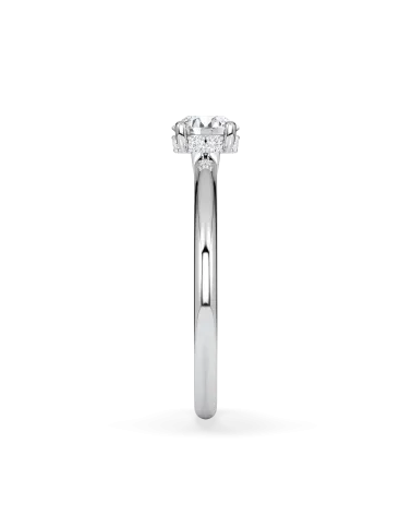 Anillos diamante redondo de compromiso con diamante natural | Staring