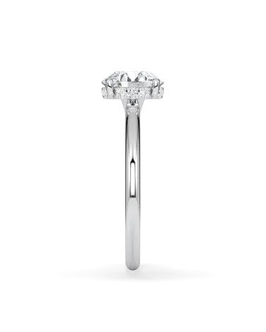 Anillos diamante redondo de compromiso con diamante natural | Staring
