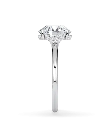 Anillos diamante redondo de compromiso con diamante natural | Staring