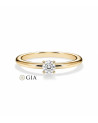 Engagement ring Yellow Gold Round Diamond Engagement Ring |Staring