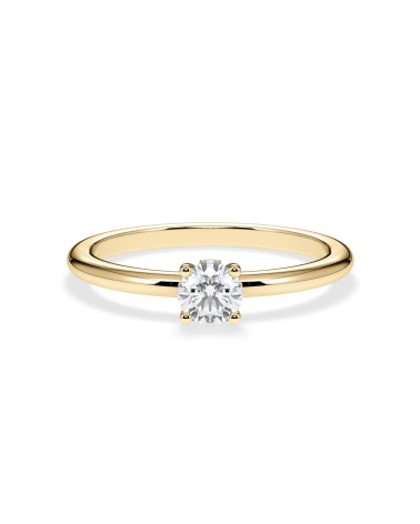 Anell de compromís en or groc amb diamant | Staring