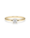 Anillo de compromiso en oro amarillo con diamante redondo |Staring