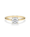 Engagement ring Yellow Gold Round Diamond Engagement Ring |Staring