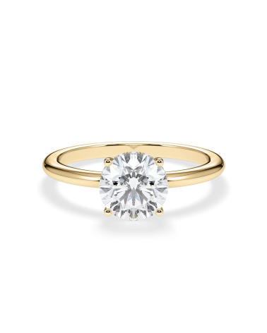 Engagement ring Yellow Gold Round Diamond Engagement Ring |Staring