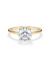 Anillo de compromiso en oro amarillo con diamante redondo |Staring