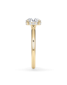 Anillo de compromiso en oro amarillo con diamante redondo |Staring