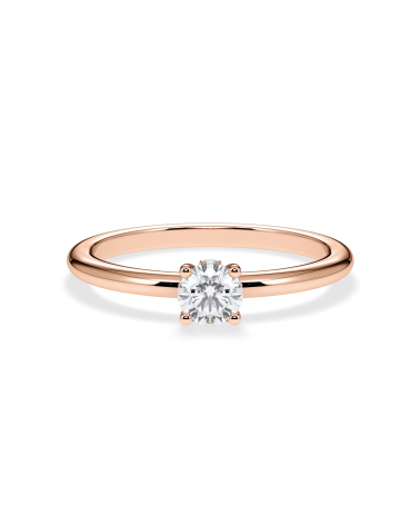 Anell de compromís en or rosa amb diamant | Staring