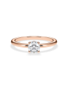 anillos compromiso  en oro rosa con diamante natural | Staring