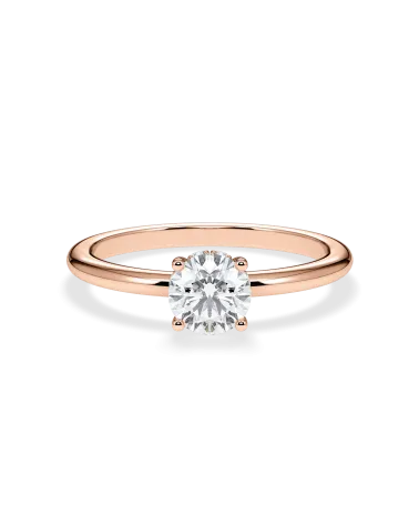 anillos compromiso  en oro rosa con diamante natural | Staring
