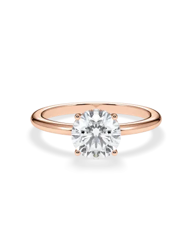 anillos compromiso  en oro rosa con diamante natural | Staring