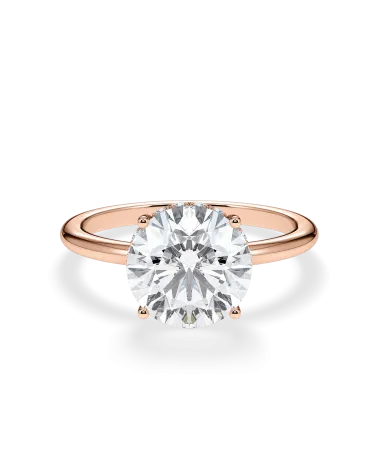 anillos compromiso  en oro rosa con diamante natural | Staring