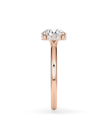 anillos compromiso  en oro rosa con diamante natural | Staring