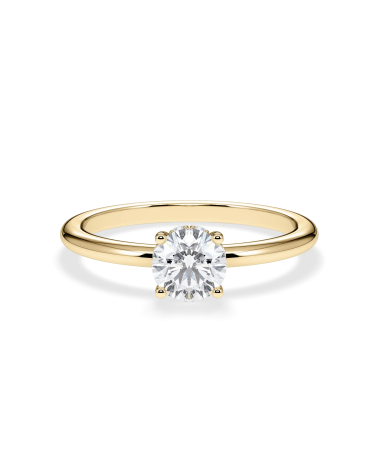 Anell de compromís d’or groc amb diamant de laboratori | Staring