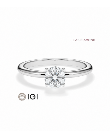 Anillos solitarios de compromiso con diamantes  lab grown  | Staring