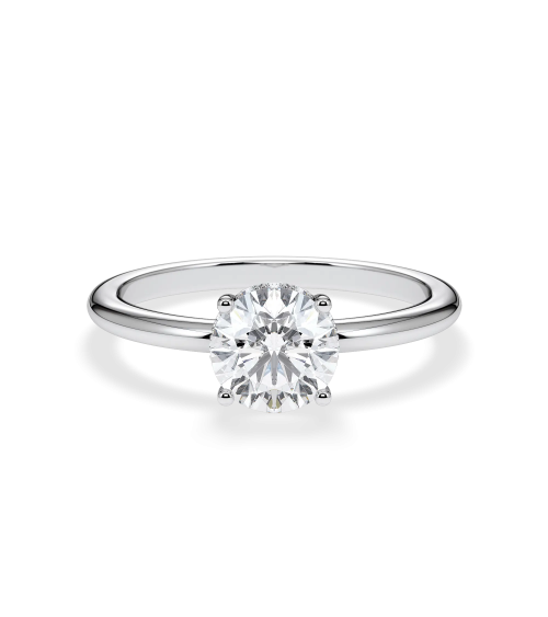 Anell de compromís d’or blanc o platí amb diamant de laboratori | Staring