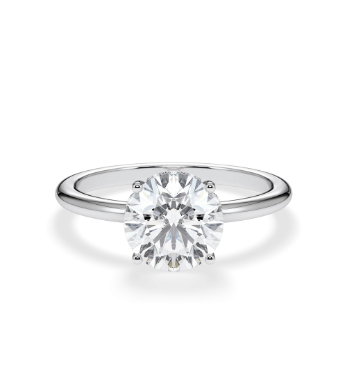 Anell de compromís d’or blanc o platí amb diamant de laboratori | Staring