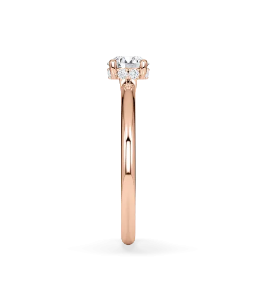 Anillo de compromiso en oro rosa con diamante de laboratorio | Staring