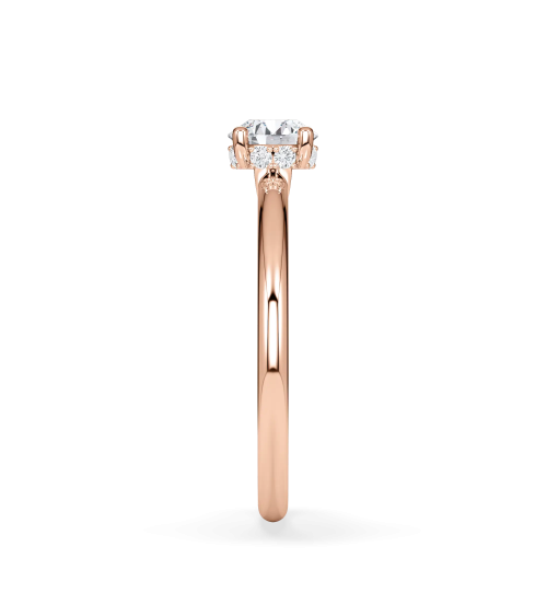 Rose Gold Engagement Ring with Round Lab-Grown Diamond | Staring