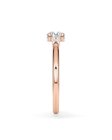 Anillo de compromiso en oro rosa con diamante de laboratorio | Staring