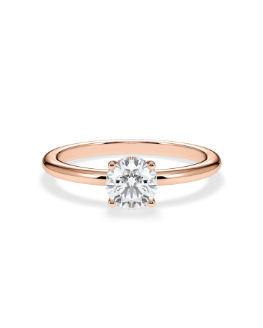 Anillo de compromiso en oro rosa con diamante de laboratorio | Staring