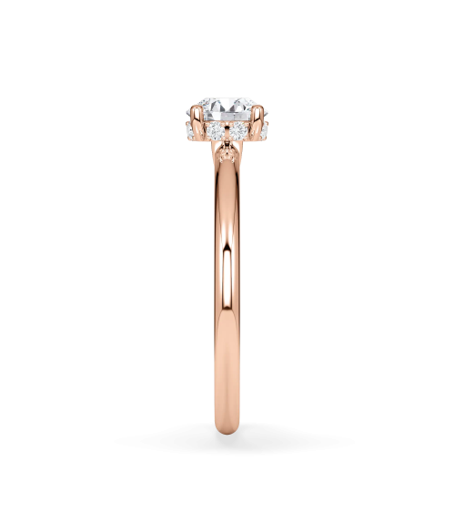 Anillo de compromiso en oro rosa con diamante de laboratorio | Staring