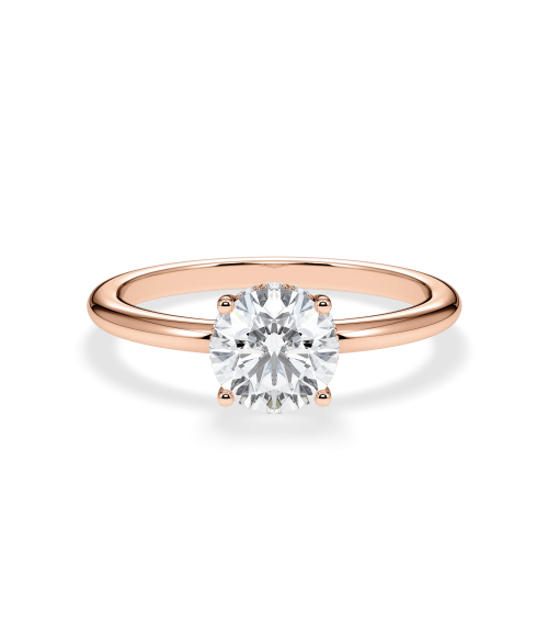 Anillo de compromiso en oro rosa con diamante de laboratorio | Staring