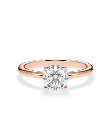 Anillo de compromiso en oro rosa con diamante de laboratorio | Staring