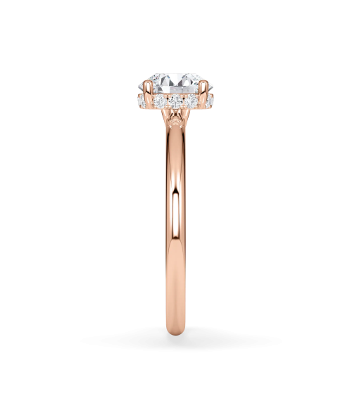Rose Gold Engagement Ring with Round Lab-Grown Diamond | Staring