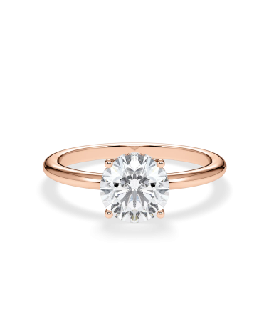 Rose Gold Engagement Ring with Round Lab-Grown Diamond | Staring