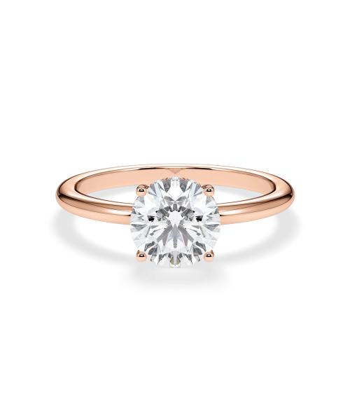 Anillo de compromiso en oro rosa con diamante de laboratorio | Staring