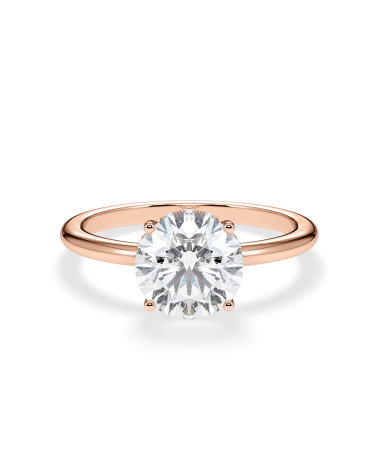 Anillo de compromiso en oro rosa con diamante de laboratorio | Staring
