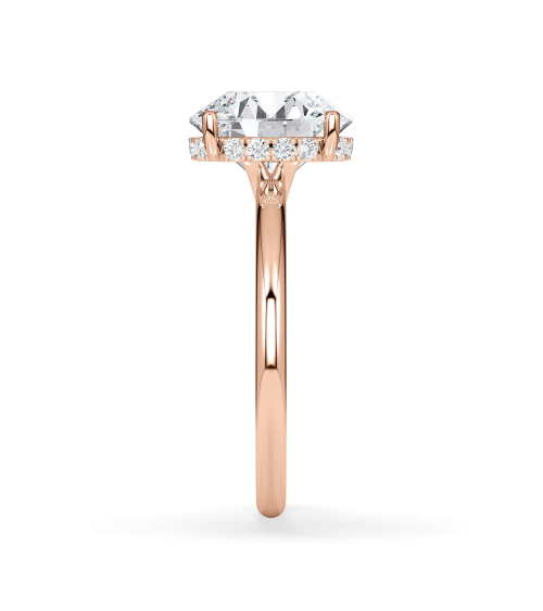 Rose Gold Engagement Ring with Round Lab-Grown Diamond | Staring