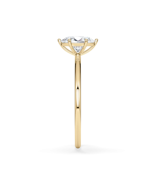 Oval Lab-Grown Diamond Engagement Ring in Yellow Gold |Staring