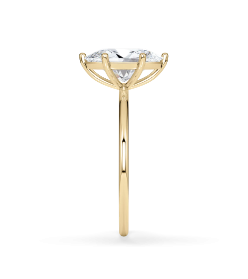 Oval Lab-Grown Diamond Engagement Ring in Yellow Gold |Staring