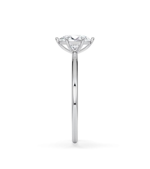 Oval Lab-Grown Diamond Engagement Ring in white gold or platinum Gold |Staring