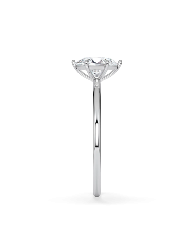 Oval Lab-Grown Diamond Engagement Ring in white gold or platinum Gold |Staring