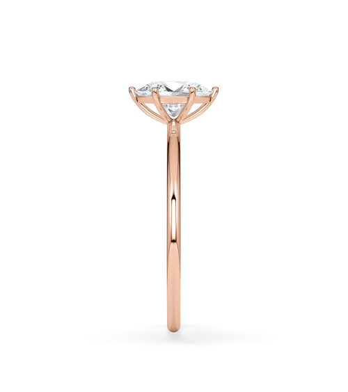 Oval Lab-Grown Diamond Engagement Ring in Rose Gold | Staring